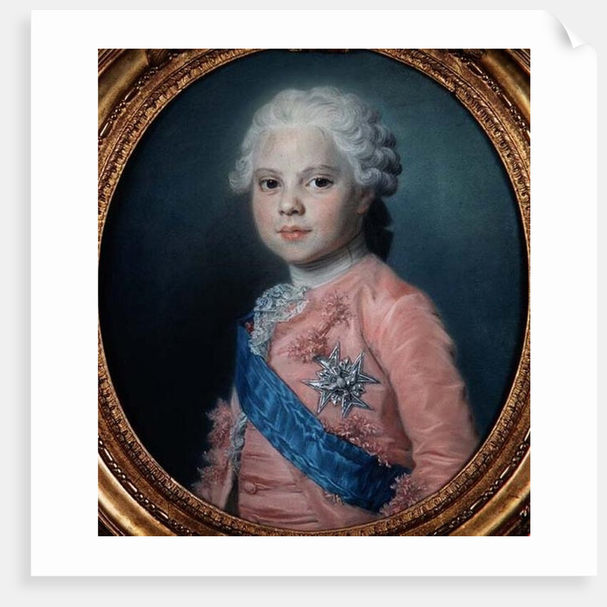 Portrait of Louis of France Count of Provence and future King Louis XVIII by Maurice Quentin de la Tour
