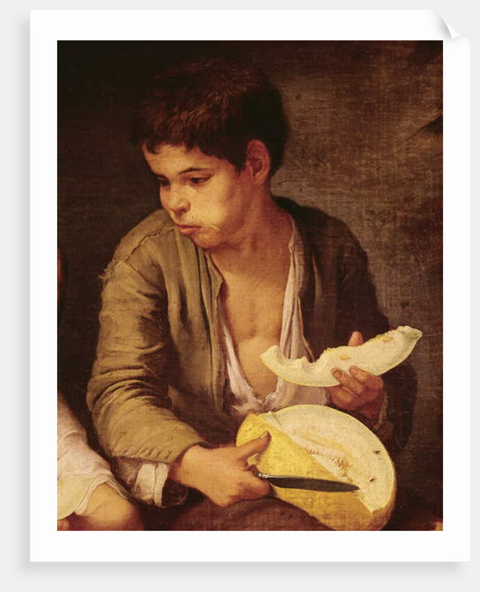 Detail of Two Children Eating a Melon and Grapes, 1645-46 by Bartolome Esteban Murillo