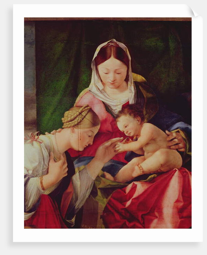 Detail of The Mystic Marriage of Saint Catherine by Lorenzo Lotto