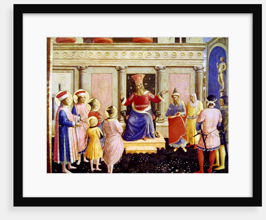 Saints Cosmas and Damian and their brothers before the proconsul Lysias by Fra Angelico