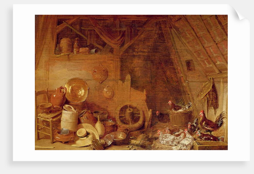 Interior of a Barn by Frans Ryckhals