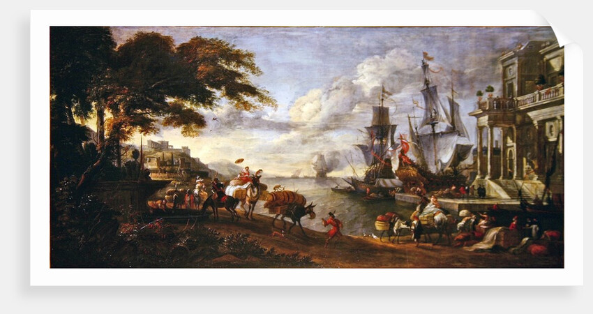 View of a Port in the Orient by Hendrik van Minderhout