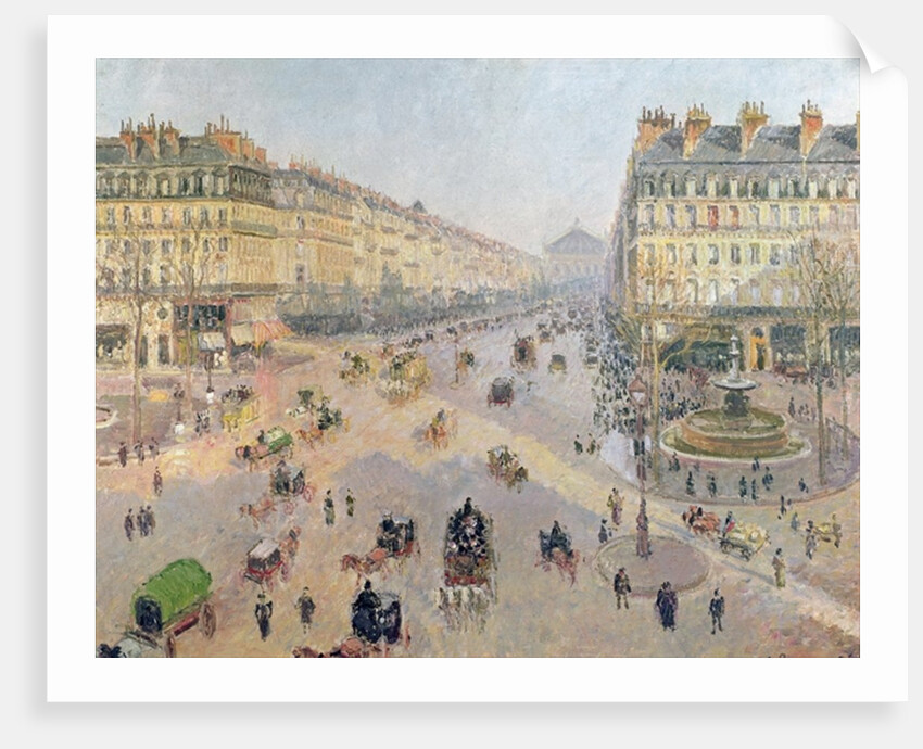 The Avenue de l'Opera, Sunlight, Winter Morning, 1898 by Camille Pissarro
