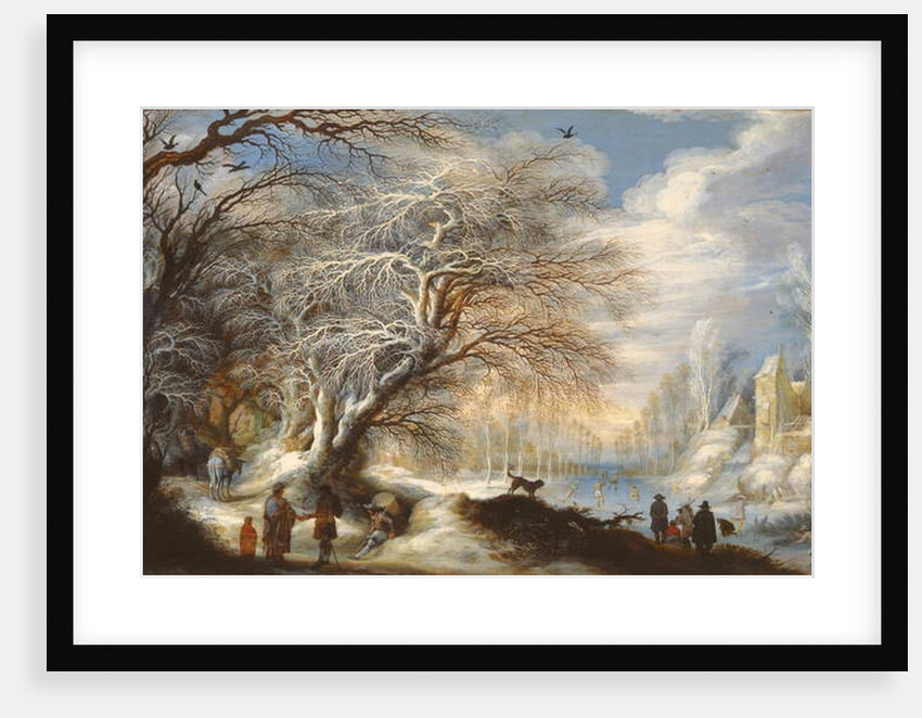 Skaters on a Canal or, Winter Landscape by Gysbrecht Lytens or Leytens
