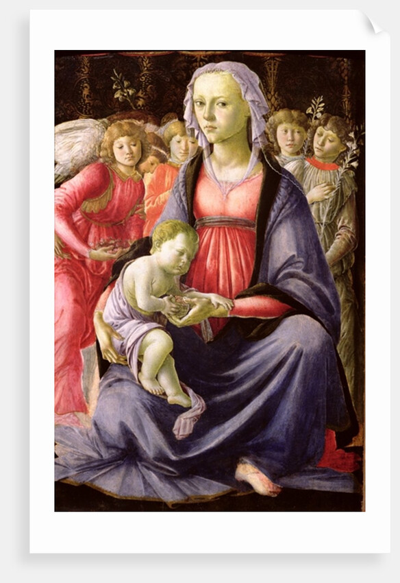 The Virgin and Child surrounded by Five Angels by Sandro Botticelli