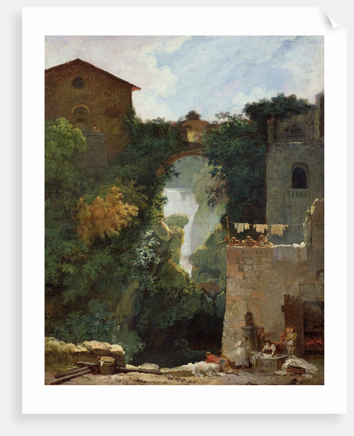 The Falls of Tivoli, 18th century by Jean-Honore Fragonard