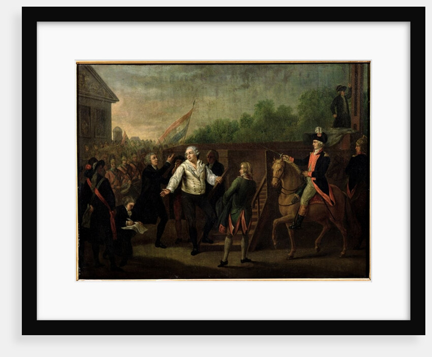Louis XVI at the Foot of the Scaffold, 21st January 1793 by Charles Benazech