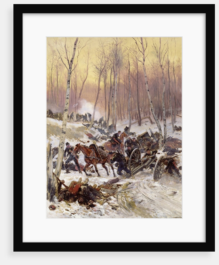 Artillery Combat in a Wood during the Siege of Paris, 1870-71 by Jean-Baptiste Edouard Detaille