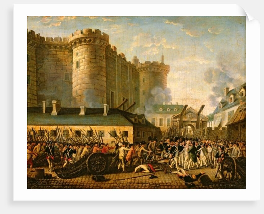 Storming of the Bastille and arrest of the Governor M. de Launay, July 14, 1789 by French School