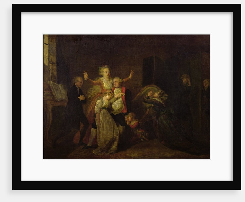 Louis XVI Bidding Farewell to his Family at the Temple, 20th January 1793 by Charles Benazech