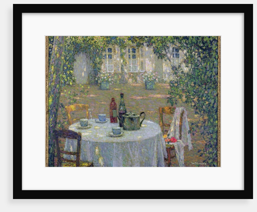 The Table in the Sun in the Garden, Gerberoy, c.1911 by Henri Eugene Augustin Le Sidaner
