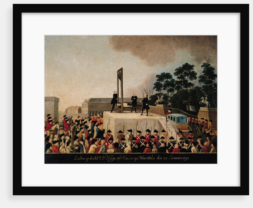 The Execution of Louis XVI 21 January 1793 by Danish School