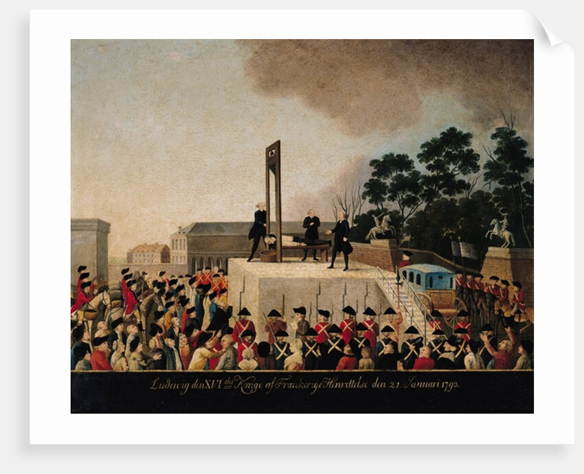 The Execution of Louis XVI 21 January 1793 by Danish School