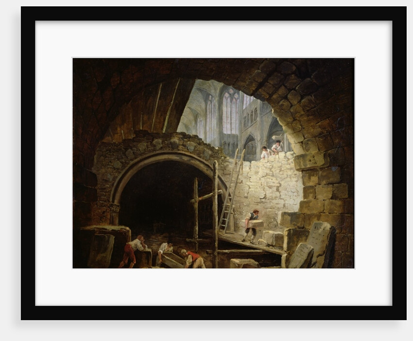 Plundering the Royal Vaults at St. Denis in October 1793 by Hubert Robert