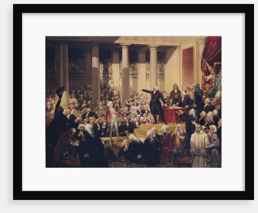 Mirabeau and Monsieur de Dreux-Breze at the Assemblee des Deputes, 23rd June 1789 by Joseph Desire Court