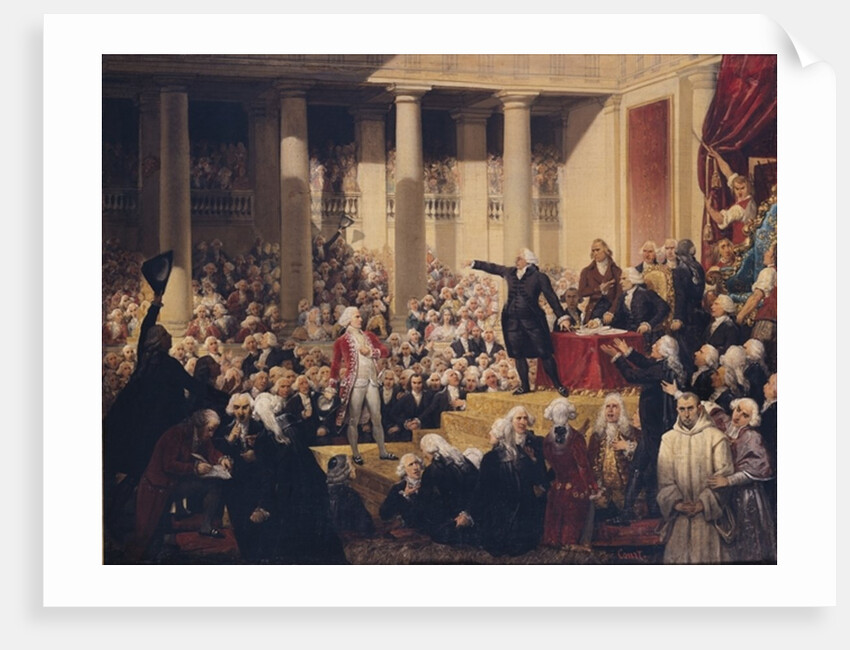 Mirabeau and Monsieur de Dreux-Breze at the Assemblee des Deputes, 23rd June 1789 by Joseph Desire Court