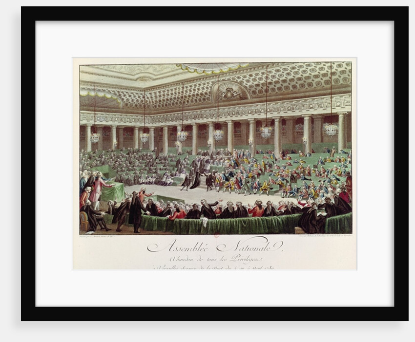 The National Assembly Renounces all Privileges, 4th August 1789 by Charles (after) Monnet