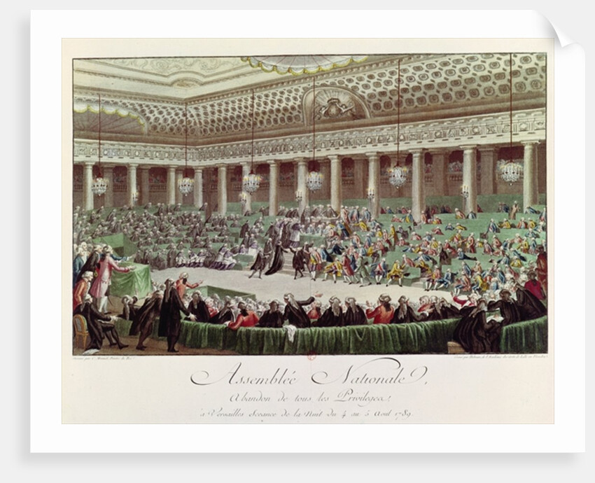 The National Assembly Renounces all Privileges, 4th August 1789 by Charles (after) Monnet