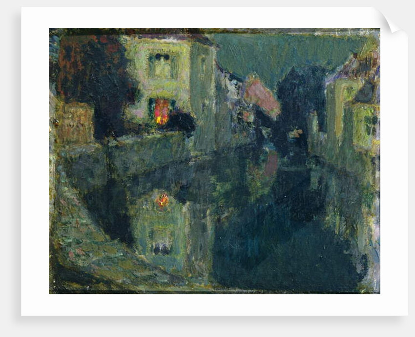 The Canal at Night by Henri Eugene Augustin Le Sidaner