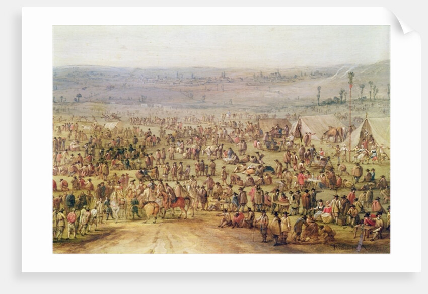 Military Encampment by Robert van den Hoecke