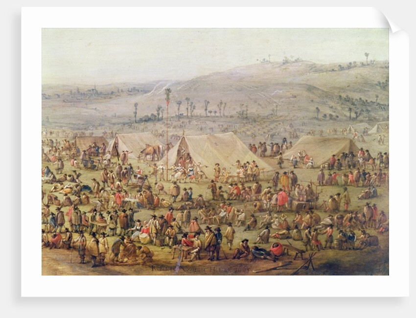 Military Encampment by Robert van den Hoecke