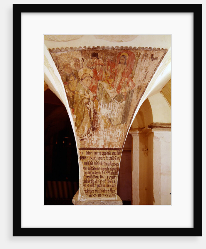 Mass of St. Gregory, mural from the crypt by School Flemish