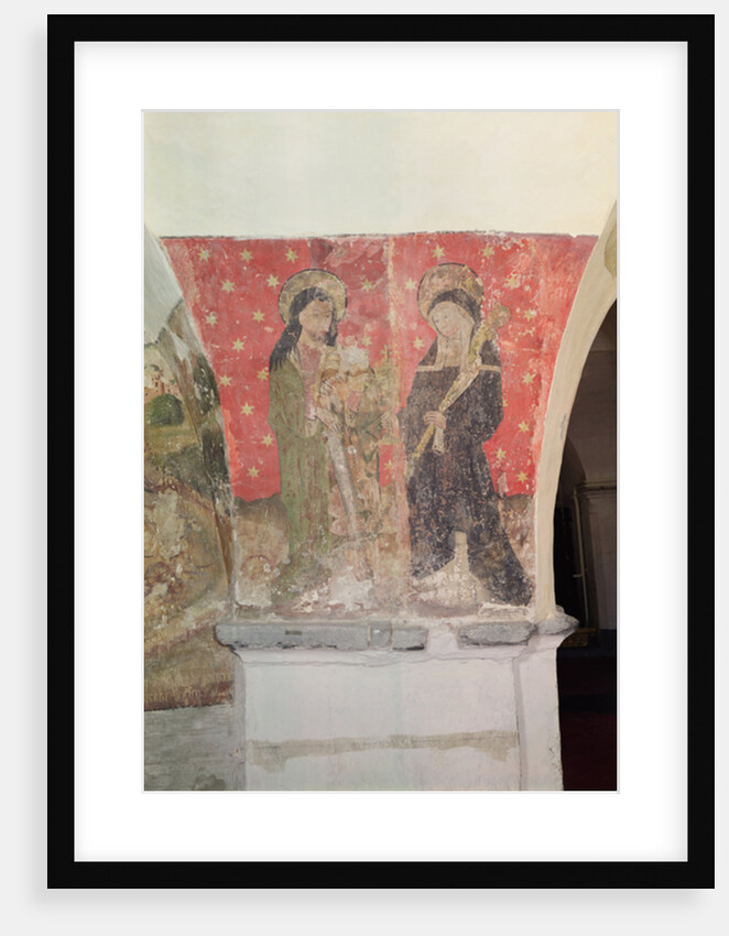 St. Simon and St. Claire, mural from the crypt, c.1480-1540 by School Flemish