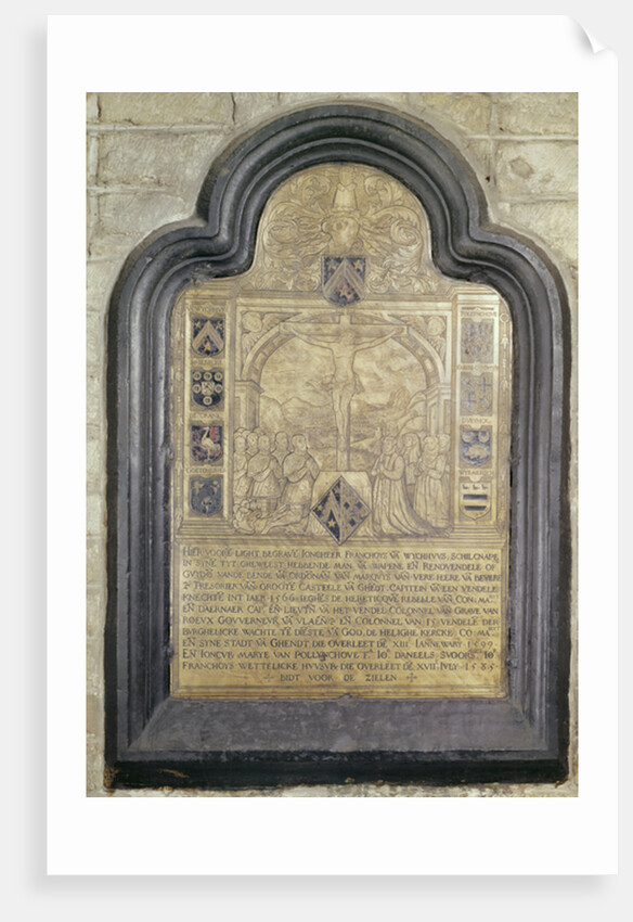 Epitaph of Francois van Wychhuus, end of the sixteenth century by School Flemish