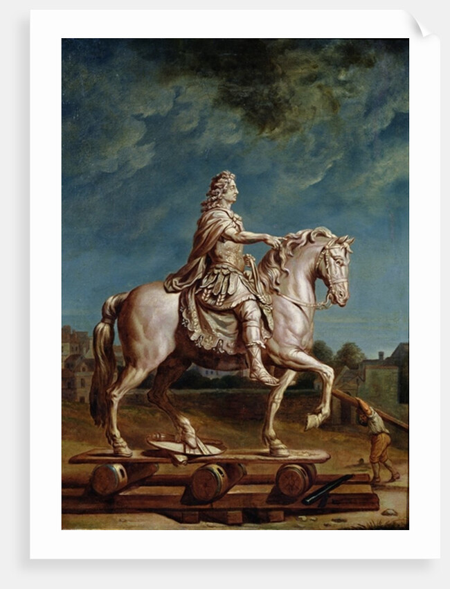 Transporting the Equestrian Statue of Louis XIV from the Workshop at the Convent of the Capucines in 1669, after 1669 by Rene Antoine Houasse