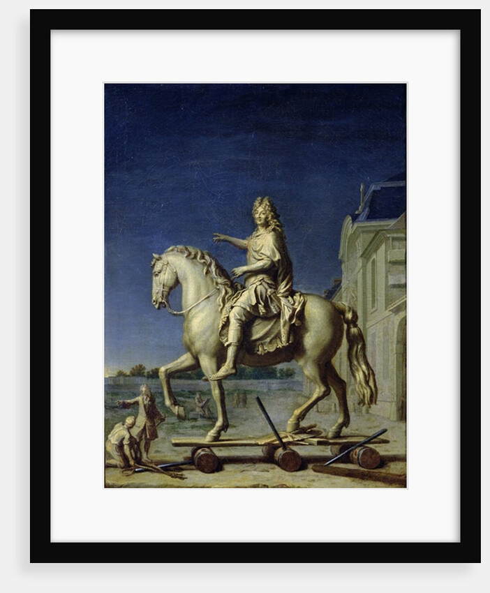 Transporting the Equestrian Statue of Louis XIV to the Place Vendome in 1699 by Rene Antoine Houasse