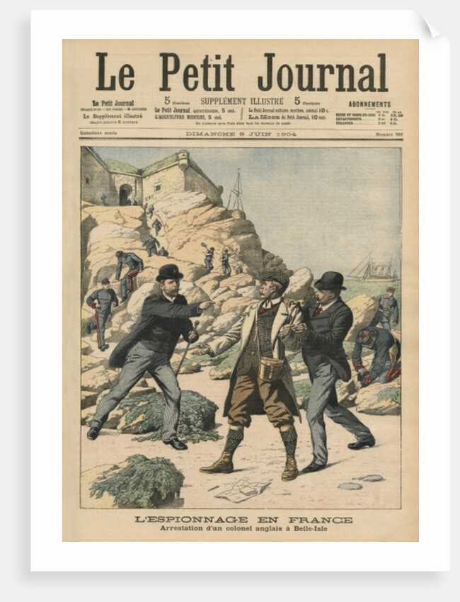Espionage in France, Arrest of an English colonel at Belle-Isle by French School