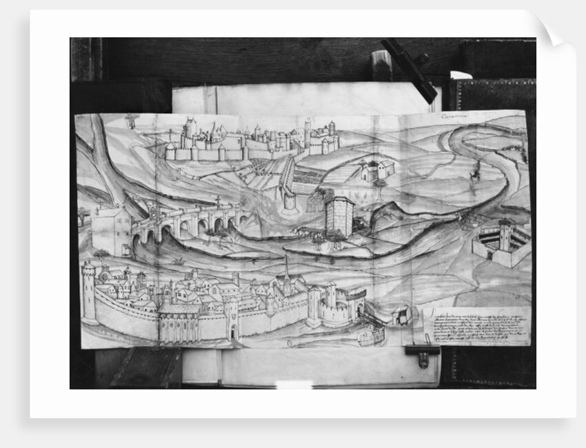 The city and the village of Carcassonne, 1462 by French School