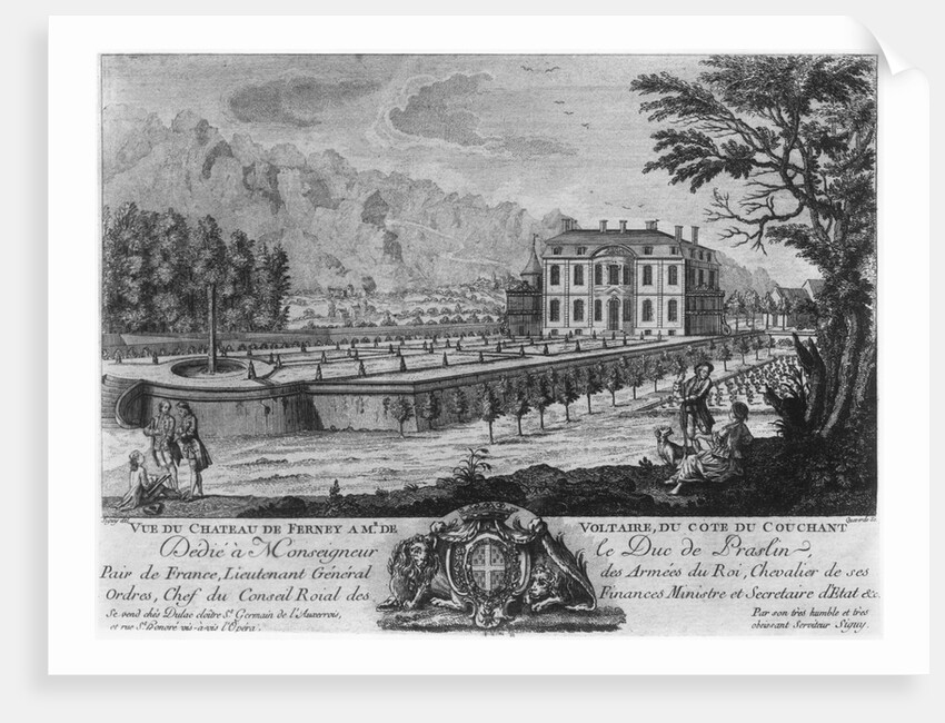 Voltaire's house in Ferney, west side by Louis Signy (after)