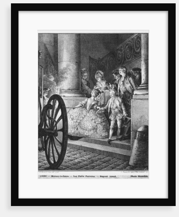 The Little Godfathers, 1776, engraved in 1777 by Pierre Charles Baquoy and Charles Emmanuel Patas by Jean Michel the Younger (after) Moreau