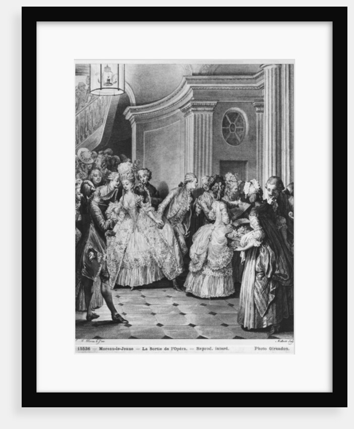 Coming out of the Opera by Jean Michel the Younger (after) Moreau