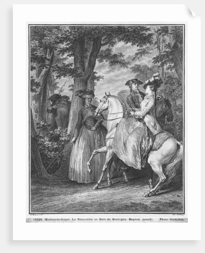 The meeting at the Bois de Boulogne by Jean Michel the Younger Moreau (after)