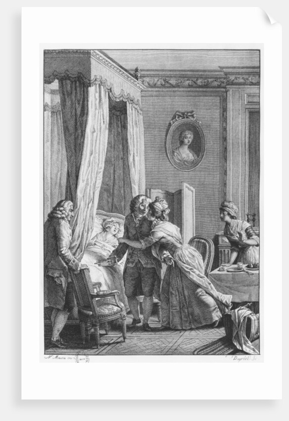 The visit of the doctor from Boson by Nicolas Andre (after) Monsiau