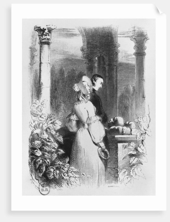 Visiting the tomb of Heloise and Abelard by Jean Francois Gigoux
