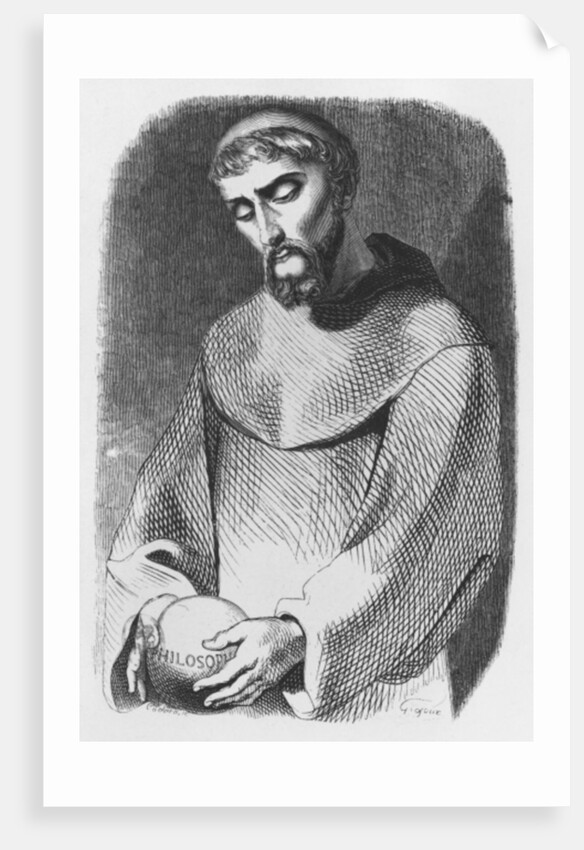 Abelard as monk at Saint-Gildas-de-Rhuys by Jean Francois (after) Gigoux