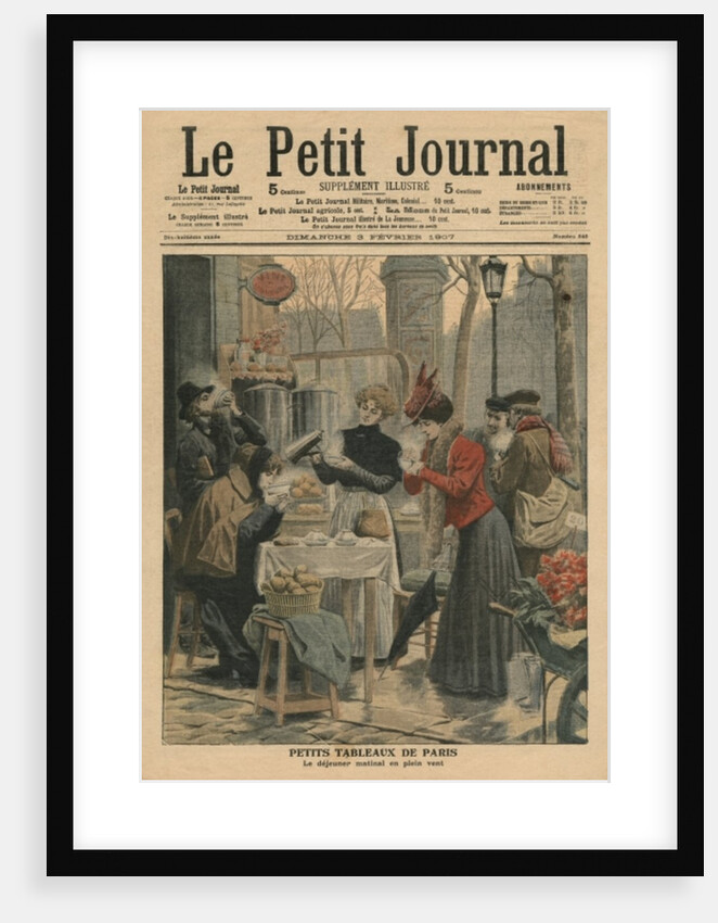 Street scenes of Paris, breakfast in open air by French School