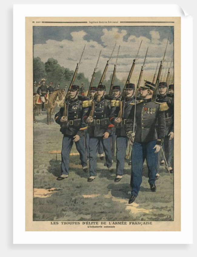 Elite troops of French army, the colonial infantry by French School