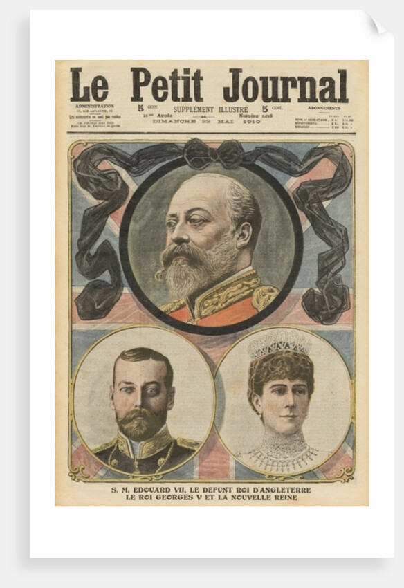 Death of King Edward VII, King George V and Queen Mary by French School