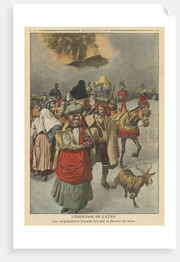 Eruption of Mount Etna by French School