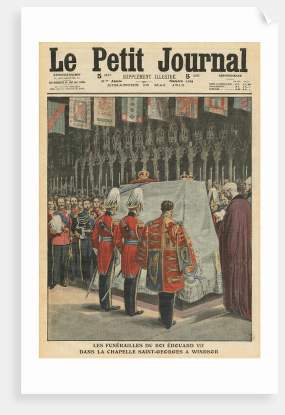 Funeral of King Edward VII in St. George's chapel at Windsor by French School