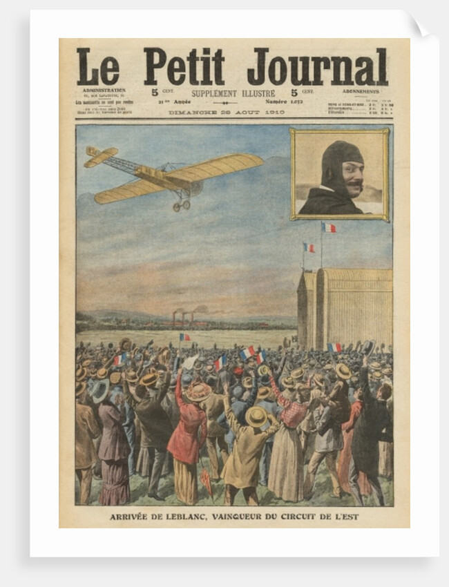 The aviator Alfred Leblanc arriving in Issy-les-Moulineaux by French School