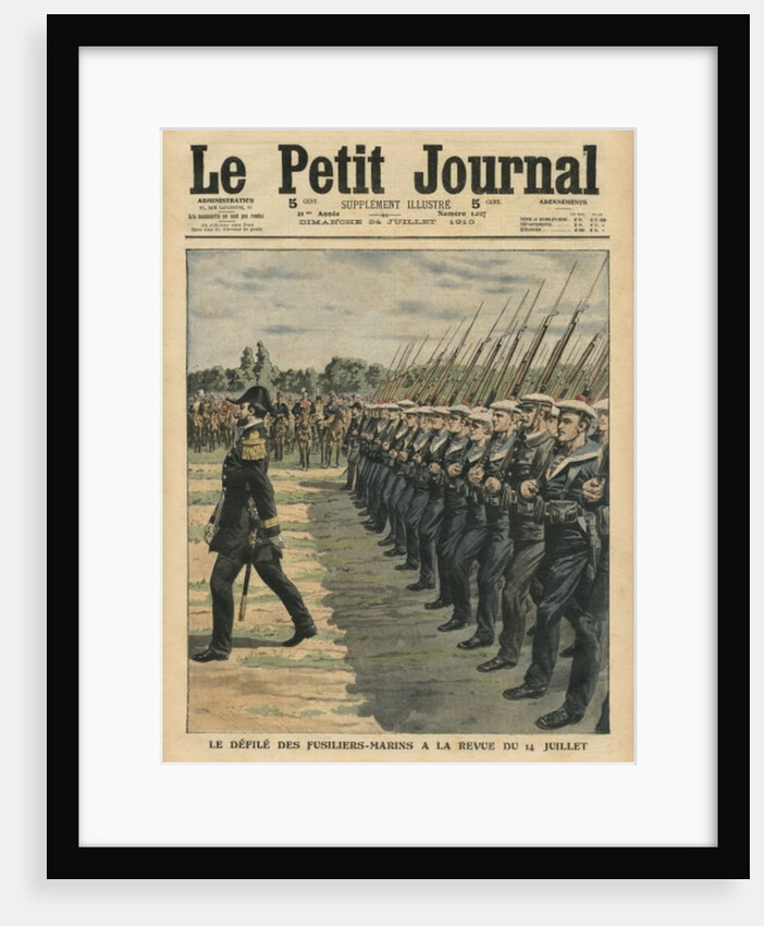 Marines on parade at the review of the 14th July by French School