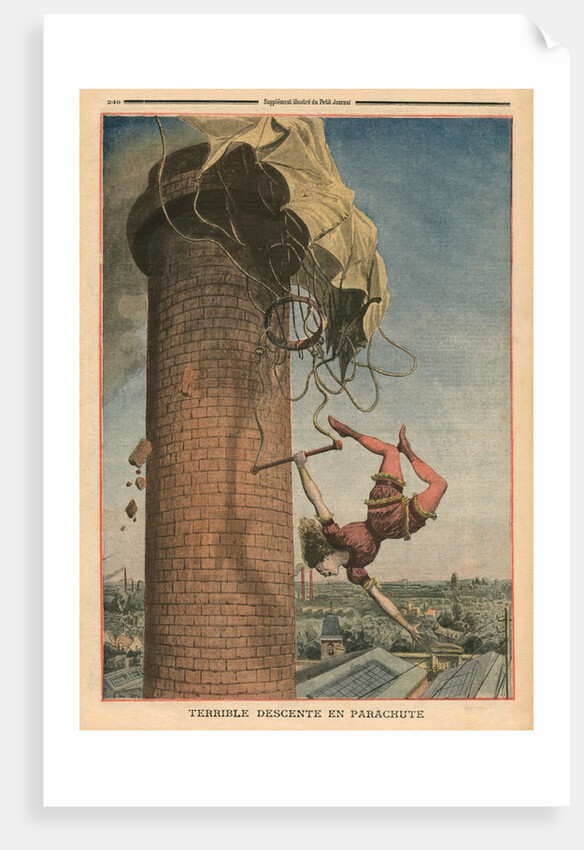 Dreadful parachute drop, Viola Spencer by French School