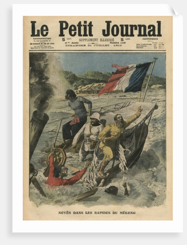 Drowning in the Mekong rapids by French School