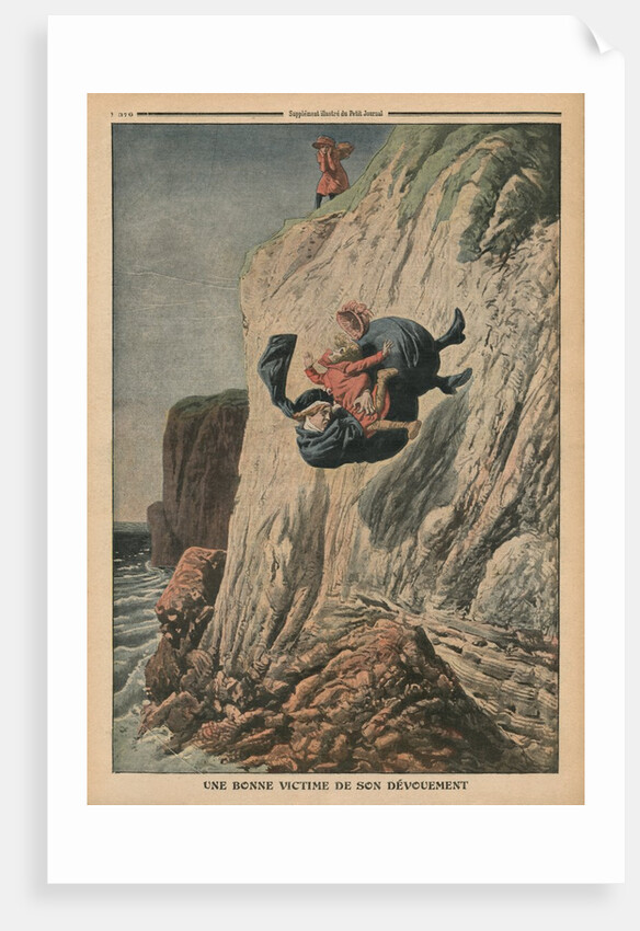 A nanny victim of her devotion by French School