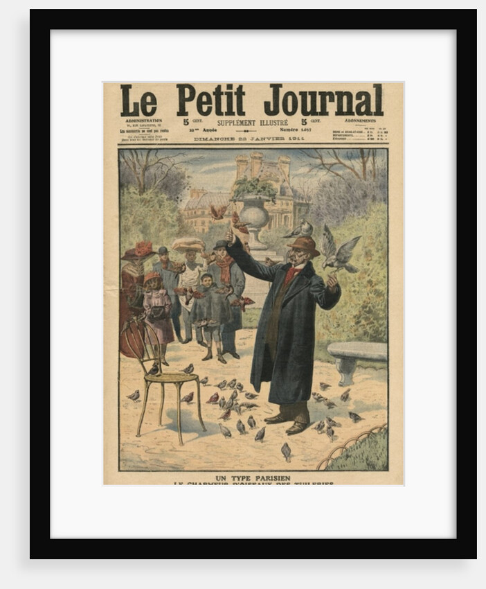 A Parisian type, the bird charmer of the Tuileries by French School